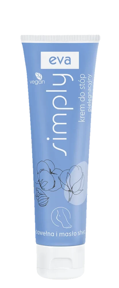 EVA SIMPLY Krem do stóp z bawełną i masłem shea